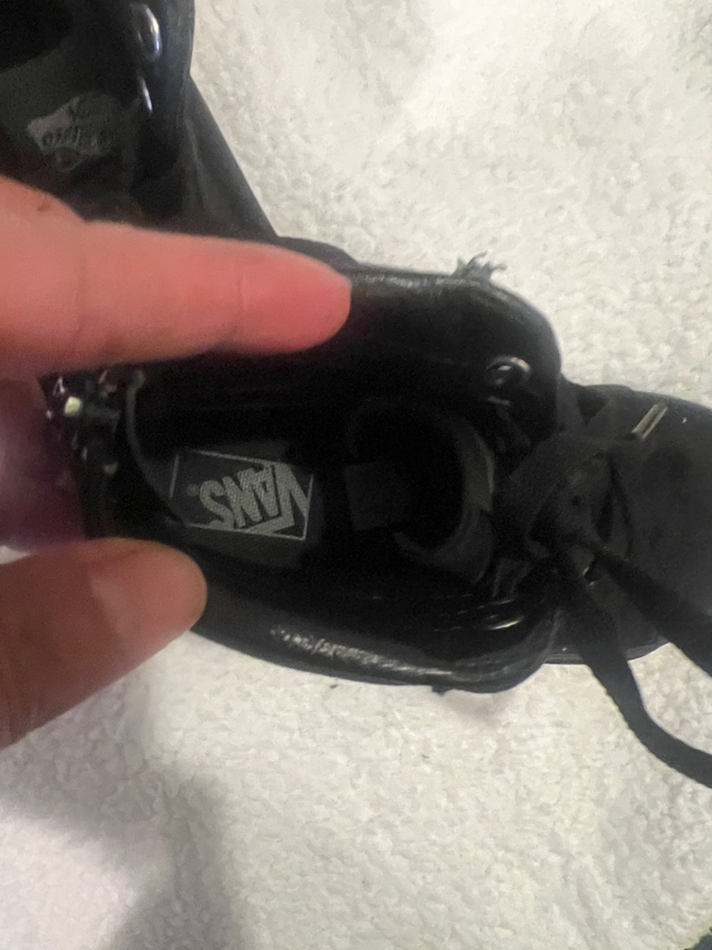 Vans Black High-Top Leather Sneaker